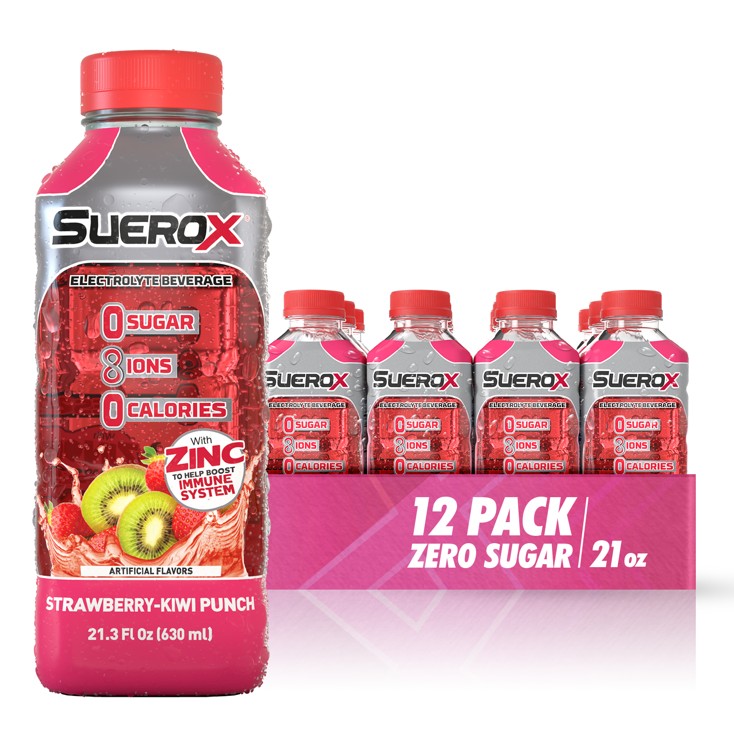 Strawberry-Kiwi Punch 12 Pack – Suerox Strawberry-Kiwi Punch 12 Pack – Suerox